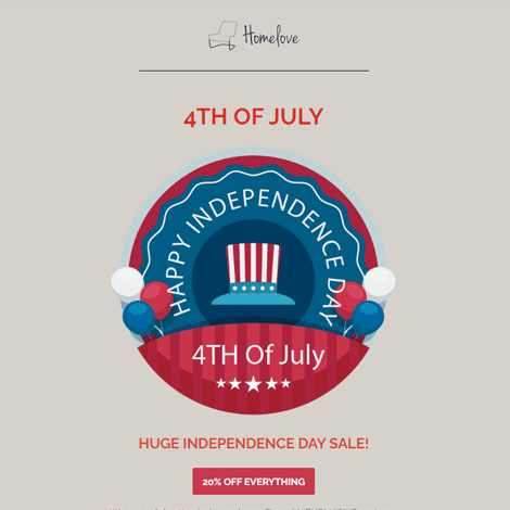 4th Of July Independence Day Modern Refined Marketing